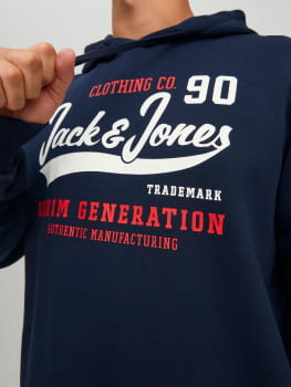 JACK & JONES sudadera con capucha JJELOGO - 3